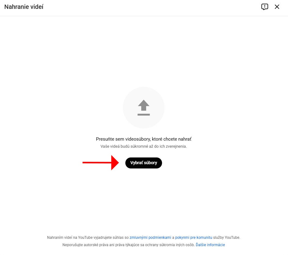 Vybrať súbory z počítača